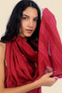 Embroidered shawl in cotton gauze.